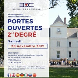 Portes ouvertes Blanche de Castille Nantes 20 novembre 2021